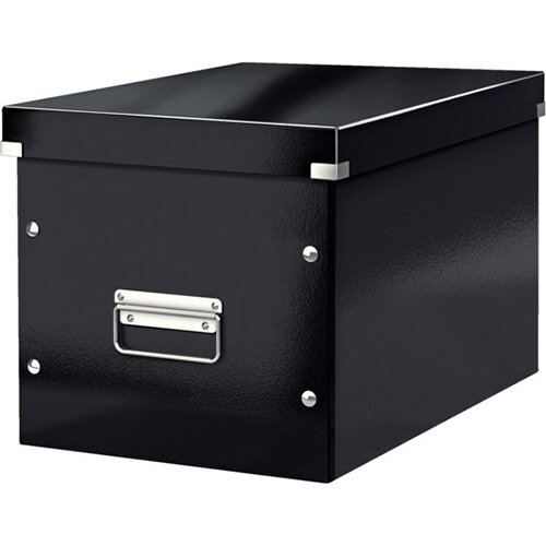 Leitz Box Click & Store Cube Large Storage Box Black Hunt Office UK