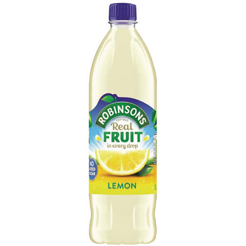 Robinsons Lemon Squash No Sugar 1 Litre A02103 Dilute With Water Concentrated Cordial Hunt