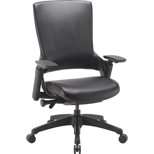 Molet Task Exec Black Frame Black Leather Office Chair - Hunt Office UK
