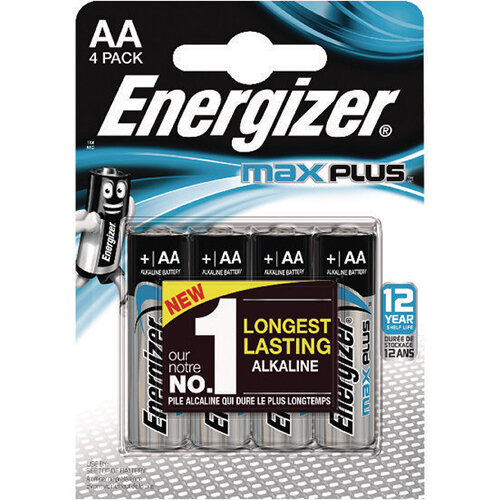 Energizer Max Plus AA Batteries Pack of 4 E301323600 Hunt Office UK