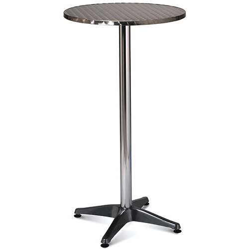 Tall Aluminium 600mm Diameter Round Outdoor Cafe & Bistro Table Hunt
