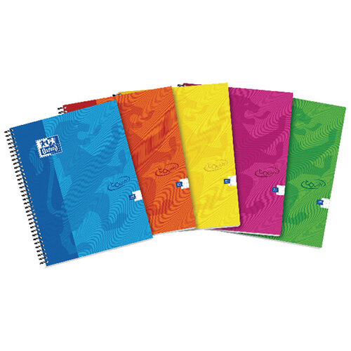 Oxford Touch A4 Wirebound Hardback Notebook Assorted Pack of 5