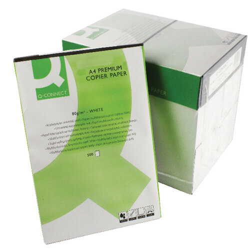 QConnect A4 80gsm White Premium Copier/Laser Paper Box of 2500 Sheets