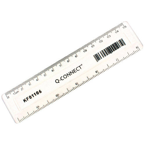 Q-Connect Ruler 150mm Clear KF01106 - Hunt Office UK
