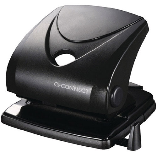 Standard Duty Hole Punch Black QConnect Hunt Office UK