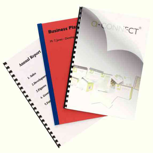Q Connect A4 Comb Binding Covers – 250 Micron Cover Boards, Pack Of 100