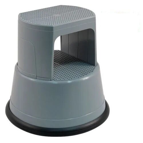 Fully Assembled Plastic Kick Step Grey - Hunt Office UK