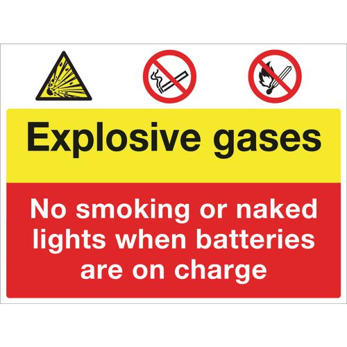 Sign Explosive Gases 400x300 Vinyl Hunt Office UK