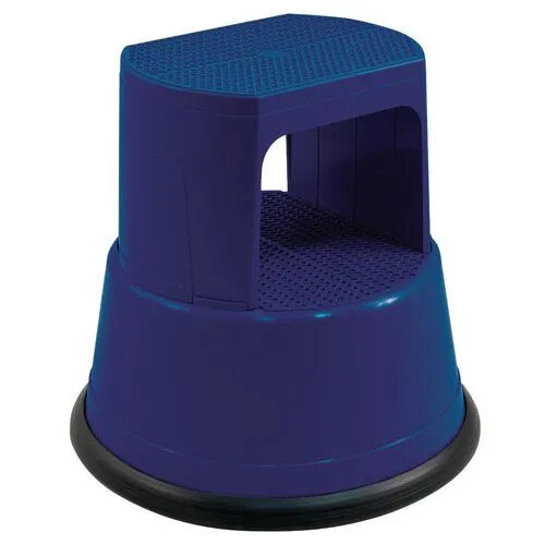 Fully Assembled Plastic Kick Step Blue - Hunt Office UK