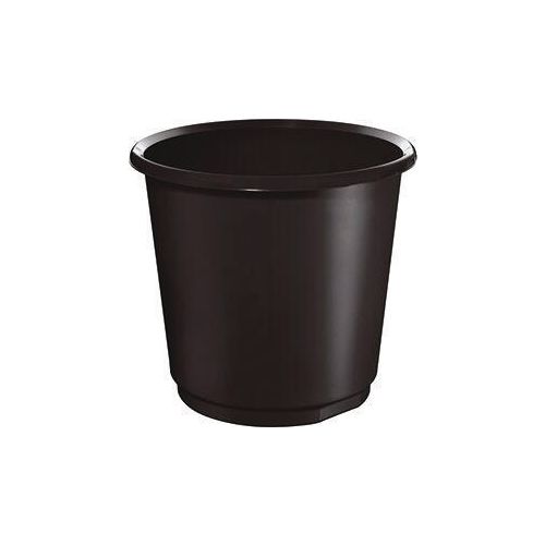 18 Litre Black Plastic Wastebaskets X 4 Hunt Office UK