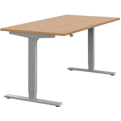 Zoom Height Adjustable Sit Stand Office Desk Plain Top