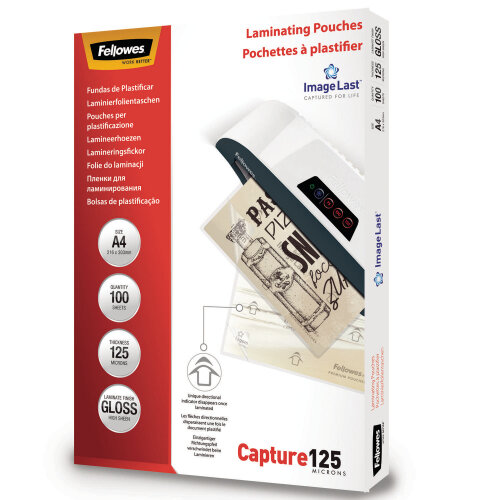 5 Star A4 Laminating Pouches - 250 Micron Thick, Glossy Finish [100 Pack] - Perfect For Document Protection