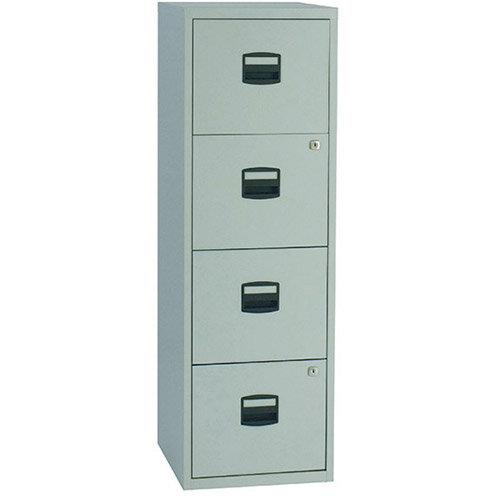 Bisley A4 Personal 4 Drawer Filer Grey By37874 Huntoffice Co Uk