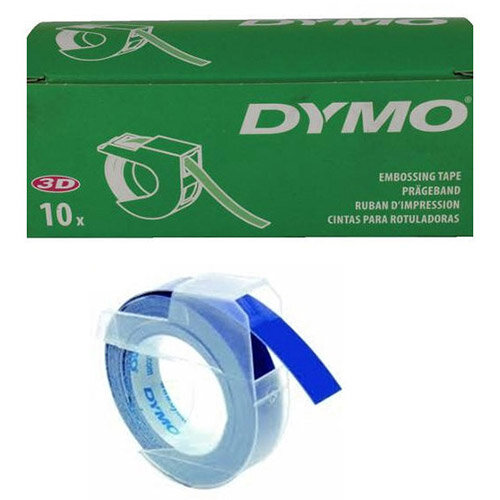 Dymo Embossing Tape 9mm x3 Metres Blue Pack of 10 S0898140 Hunt Office UK