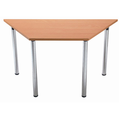 Trapezoidal Meeting Room Table Folding Legs Beech Jemini KF838577