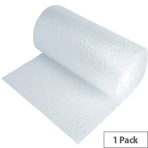 Jiffy Small Cell Clear Bubble Wrap Roll 1200mm x 75m Hunt Office UK