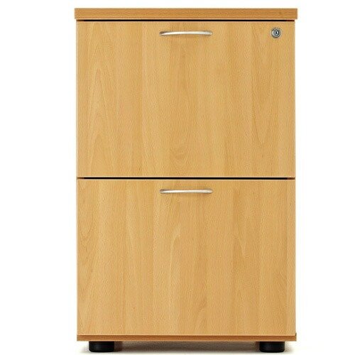 Desk High 2 Drawer Filing Cabinet 600mm Deep Oak Huntoffice Co Uk