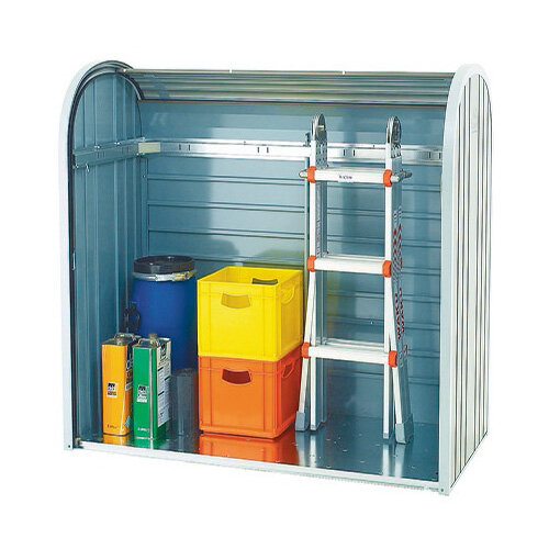 Outdoor Storage Locker 2piece Roller Metallic Silver 328664 Hunt