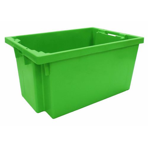 Solid Slide Stack/Nesting Container 600x400x300mm Green 382967 - Hunt ...