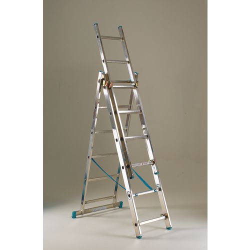 EN131GSNF Heavy Duty Three Section Transformable Aluminium Ladder