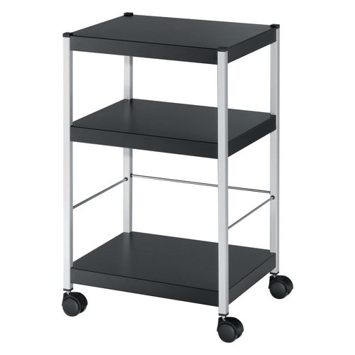 3 Shelf Office Trolley 740mm High 4 Lever Arch Files Per Shelf Hunt