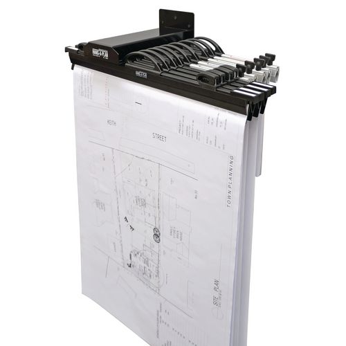 Wall Mounted Plan Filing Racks Wxdxh 140X300X100 mm Hunt Office UK