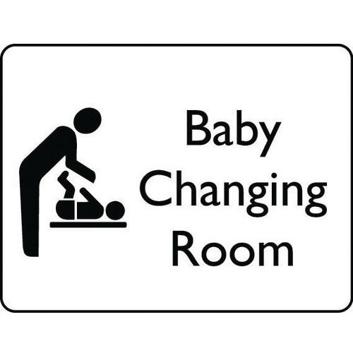 Self Adhesive Vinyl Information Sign Baby Changing Room H200m xW150mm