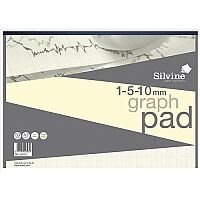 Silvine Designer Graph Pad 85gsm 1mm 5mm 10mm Grid 50 Sheets A3 Cream Wove Silvine Designer Graph Pad 85gsm 1mm 5mm 10mm Grid 50 Sheets A3 Cream Wove