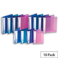 Snopake Ring Binder A4 Blue Plastic 2 O-Ring 25mm Size Pack 10 Snopake Ring Binder A4 Blue Plastic 2 O-Ring 25mm Size Pack 10