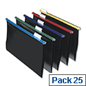Snopake Foolscap Suspension Files Plastic Assorted with Tabs Pack 25 Snopake Foolscap Suspension Files Plastic Assorted with Tabs Pack 25