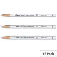 Sharpie China Marker Pencil White Peel-off Unwraps to Sharpen Pack 12 Sharpie China Marker Pencil White Peel-off Unwraps to Sharpen Pack 12