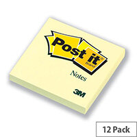 Post-it Notes Canary Yellow 76x76mm Pad of 100 Sheets Pack 12 Post-it Notes Canary Yellow 76x76mm Pad of 100 Sheets Pack 12