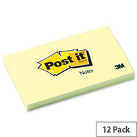 Post-it Notes Canary Yellow 76x127mm Pad of 100 Sheets Pack 12 Post-it Notes Canary Yellow 76x127mm Pad of 100 Sheets Pack 12
