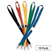 Durable Lanyard for Name Badge Black 20 x 440mm Pack 10 Durable Lanyard for Name Badge Black 20 x 440mm Pack 10