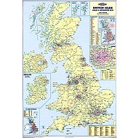 British Isle Map Unframed 12.5 Miles/inch Scale Map Marketing UKM British Isle Map Unframed 12.5 Miles/inch Scale Map Marketing UKM