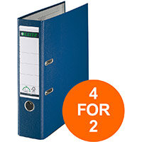 Leitz Lever Arch File Plastic 80mm Spine A4 Blue Ref 10101035 Pack of 10 (4 For 2) Jul-Sept 2019 Leitz Lever Arch File Plastic 80mm Spine A4 Blue Ref 10101035 Pack of 10 (4 For 2) Jul-Sept 2019