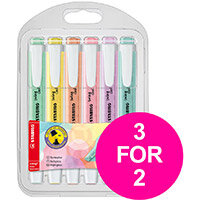 Stabilo Swing Cool Pastel Highlighters Assorted Ref 275/6-08 Pack of 6 (3 for 2) Jan-Mar 2020 Stabilo Swing Cool Pastel Highlighters Assorted Ref 275/6-08 Pack of 6 (3 for 2) Jan-Mar 2020