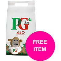 PG Tips Tea Bags Pyramid Ref 67395657 (Pk 440) (Buy 2 Get Free Haribo Giant Strawbs Bag 180g) Jan-Mar 20 PG Tips Tea Bags Pyramid Ref 67395657 (Pk 440) (Buy 2 Get Free Haribo Giant Strawbs Bag 180g) Jan-Mar 20