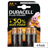 Duracell Plus AA 1.5V Battery Alkaline MN1500B4 Pack 4 Duracell Plus AA 1.5V Battery Alkaline MN1500B4 Pack 4