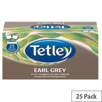 Tetley Earl Grey Tea Drawstring Tea Bags in Envelope Pack of 25 1277A Tetley Earl Grey Tea Drawstring Tea Bags in Envelope Pack of 25 1277A