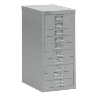 Bisley SoHo Multidrawer Cabinet 10-Drawer H590mm Grey Ref 101228 Bisley SoHo Multidrawer Cabinet 10-Drawer H590mm Grey Ref 101228