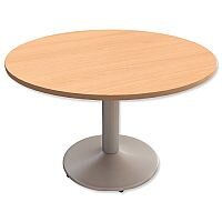 Trexus Meeting Room Table Round Trumpet Base Dia1200xH725mm Beech Trexus Meeting Room Table Round Trumpet Base Dia1200xH725mm Beech