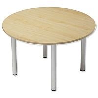 Trexus Boardroom Table Round Post Leg Dia1200xH725mm Maple Trexus Boardroom Table Round Post Leg Dia1200xH725mm Maple