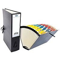 Elba Expanding File with Cloth Ties A-Z 1-31 Jan-Dec Foolscap Black Ref 100080766 56611 Elba Expanding File with Cloth Ties A-Z 1-31 Jan-Dec Foolscap Black Ref 100080766 56611