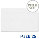 DL Envelopes White Wallet Peal & Seal Pack 25 Ref R10004 Plus Fabric DL Envelopes White Wallet Peal & Seal Pack 25 Ref R10004 Plus Fabric