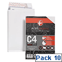 Plus Fabric 120gsm Envelopes C4 Gusset White Pack 10 Ref R0007 Plus Fabric 120gsm Envelopes C4 Gusset White Pack 10 Ref R0007