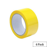 Packing Tape Polypropylene 50mmx66m Yellow (Pack 6) Packing Tape Polypropylene 50mmx66m Yellow (Pack 6)