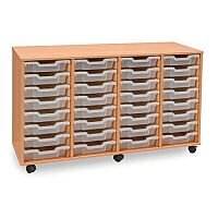 Trexus by Monarch Mobile Unit Complete with 32 Clear Shallow Trays Beech Ref MEQ32W-32 Clear Trexus by Monarch Mobile Unit Complete with 32 Clear Shallow Trays Beech Ref MEQ32W-32 Clear