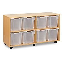 Trexus by Monarch Mobile Unit With 8 Clear Jumbo Trays Beech Ref MEQ1021-8 Clear Trexus by Monarch Mobile Unit With 8 Clear Jumbo Trays Beech Ref MEQ1021-8 Clear