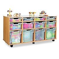 Trexus by Monarch Mobile Unit With 12 Clear Mixed Size Trays Beech Ref MEQ1031-12 Clear Trexus by Monarch Mobile Unit With 12 Clear Mixed Size Trays Beech Ref MEQ1031-12 Clear